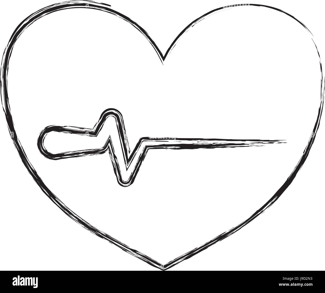 figure heartbeat sign of cardiac rhythm frequency Stock Vector Image ...