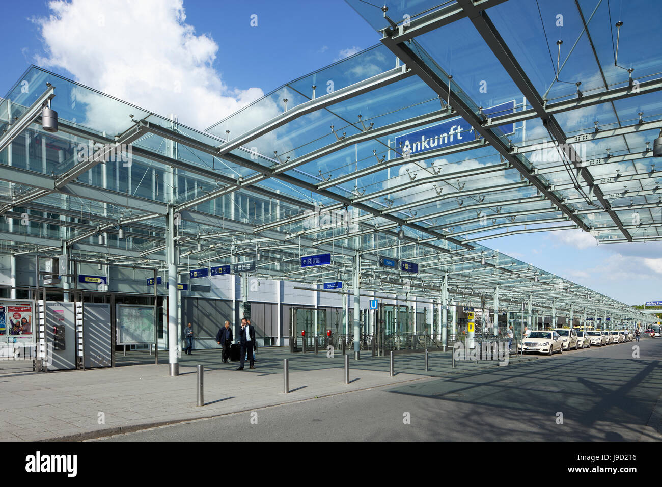 Albrecht Dürer Airport, arrivals hall, Nuremberg, Middle Franconia, Franconia, Bavaria, Germany Stock Photo