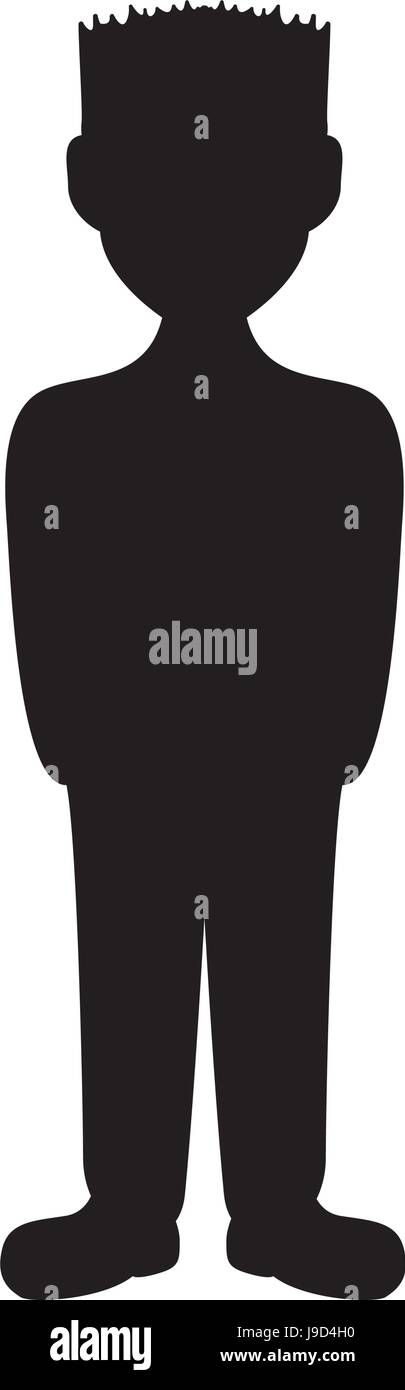 Young man black silhouette Stock Vector Image & Art - Alamy
