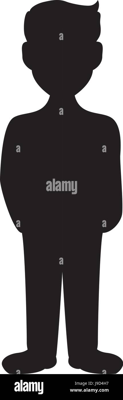 Young man black silhouette Stock Vector Image & Art - Alamy
