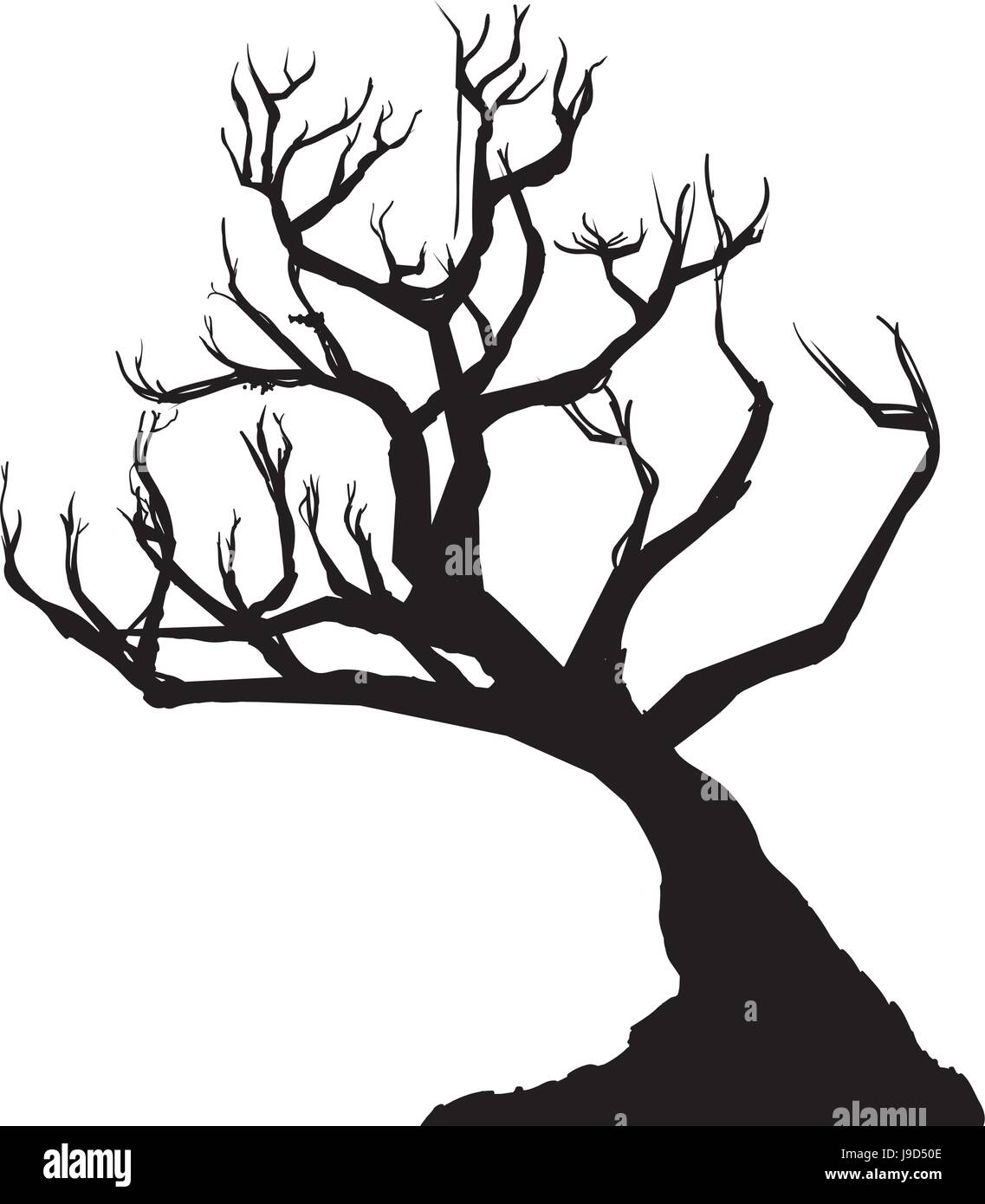 Warm tree silhouette Painting by Jonathan Pradillon