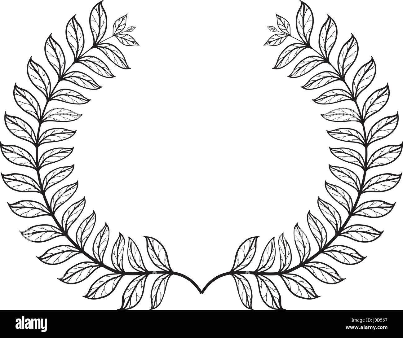 Wreath leaves ornament Stock Vector Image & Art - Alamy