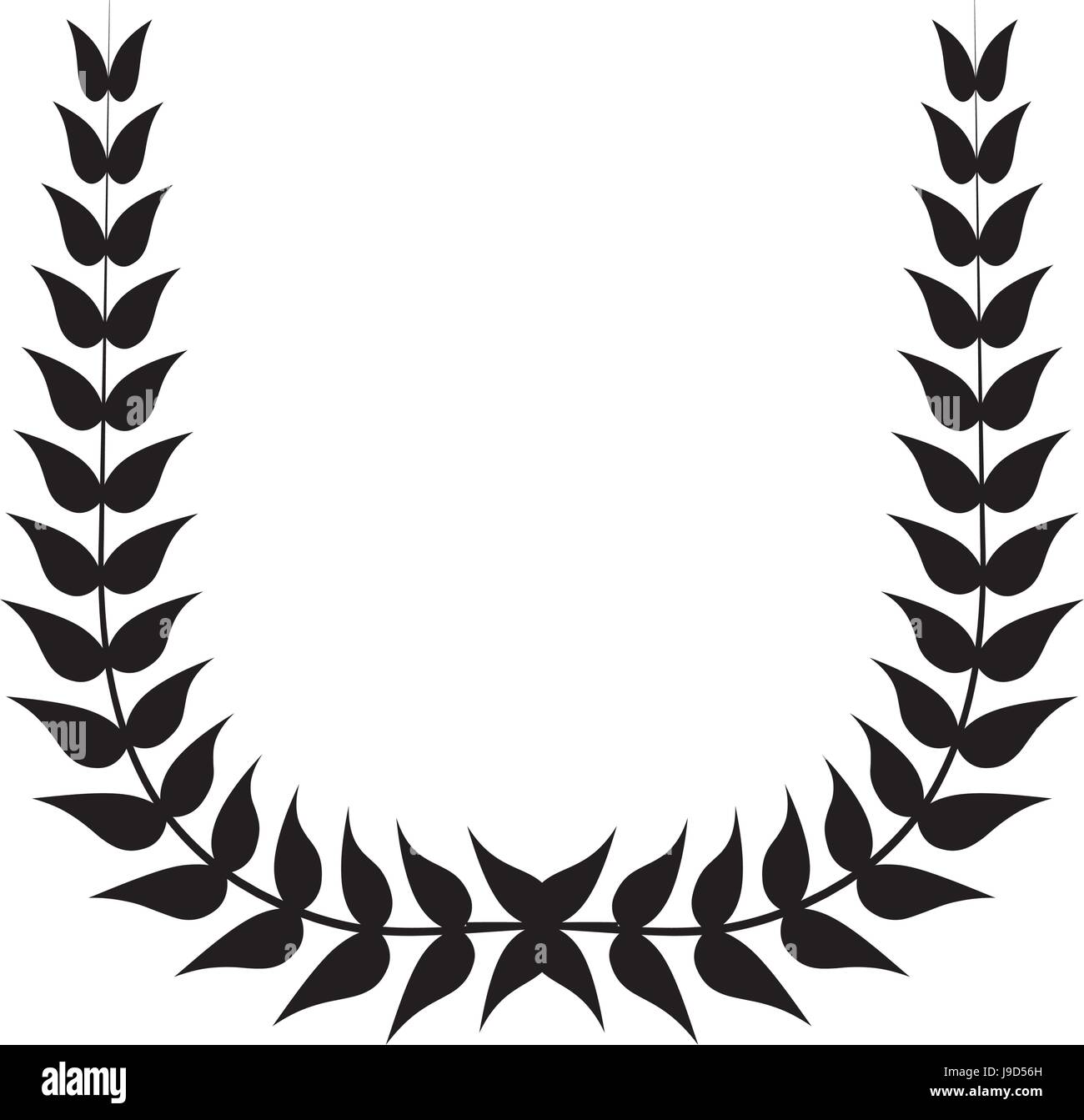Wreath leaves ornament Stock Vector Image & Art - Alamy