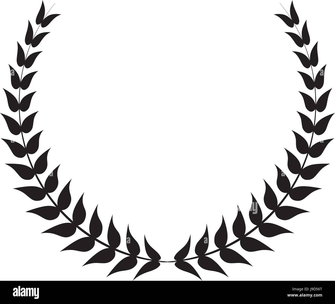 Wreath leaves ornament Stock Vector Image & Art - Alamy