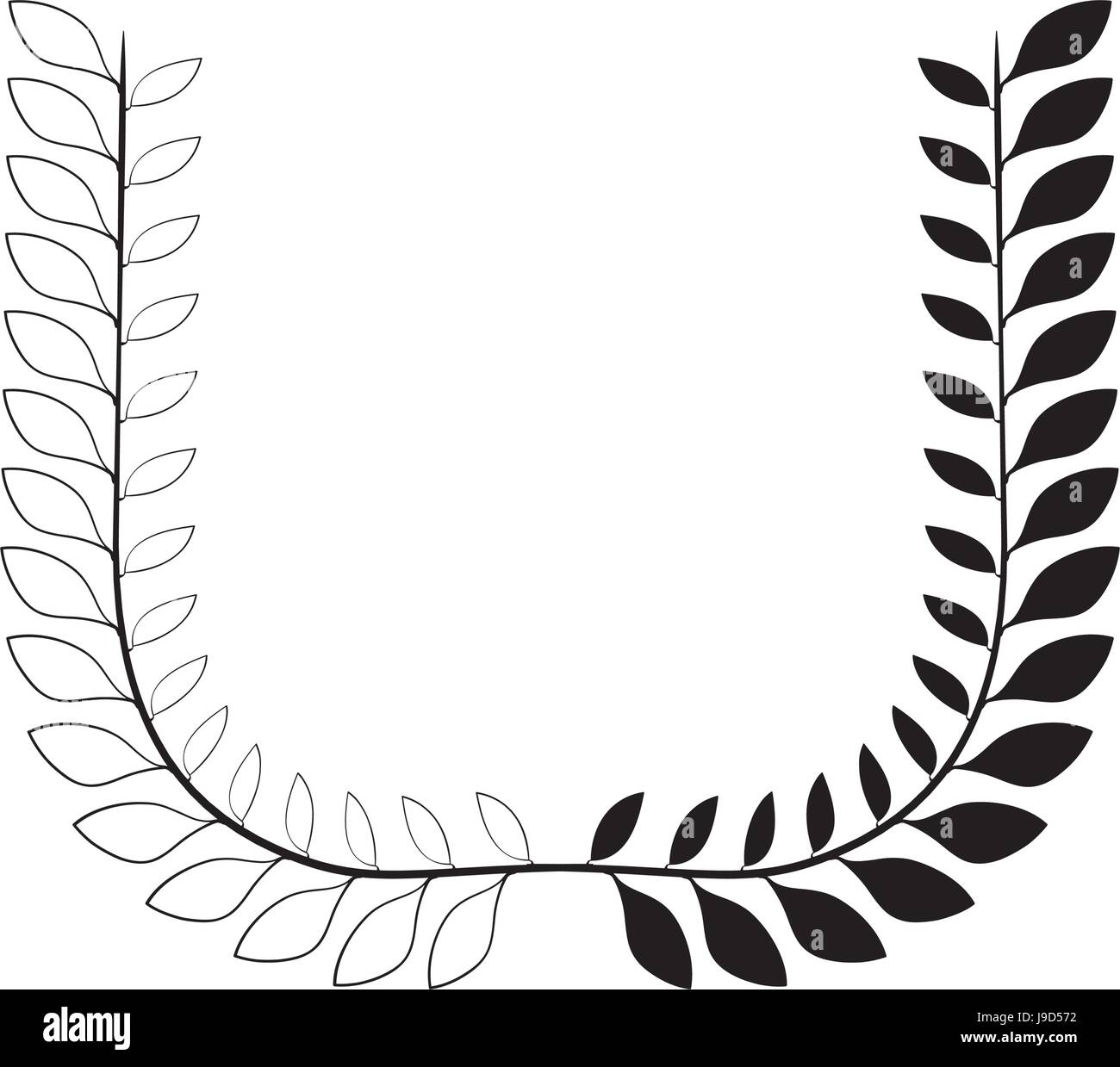 Wreath leaves ornament Stock Vector Image & Art - Alamy
