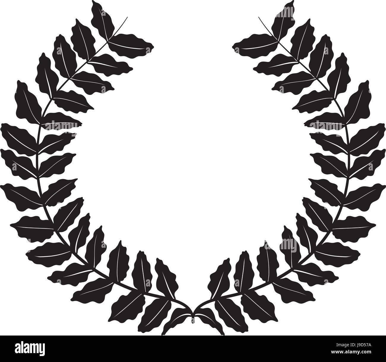 Wreath leaves ornament Stock Vector Image & Art - Alamy