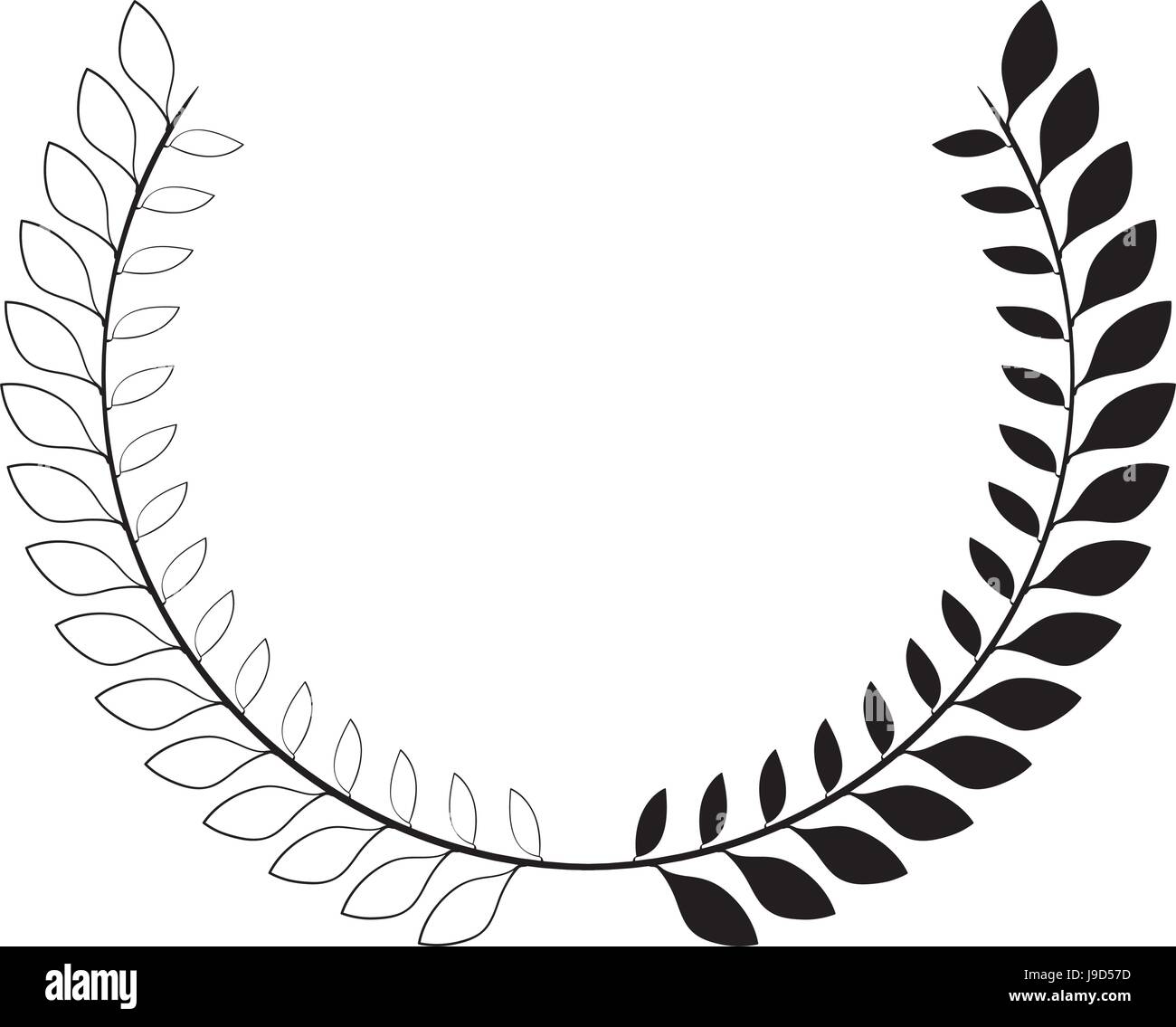 Wreath leaves ornament Stock Vector Image & Art - Alamy