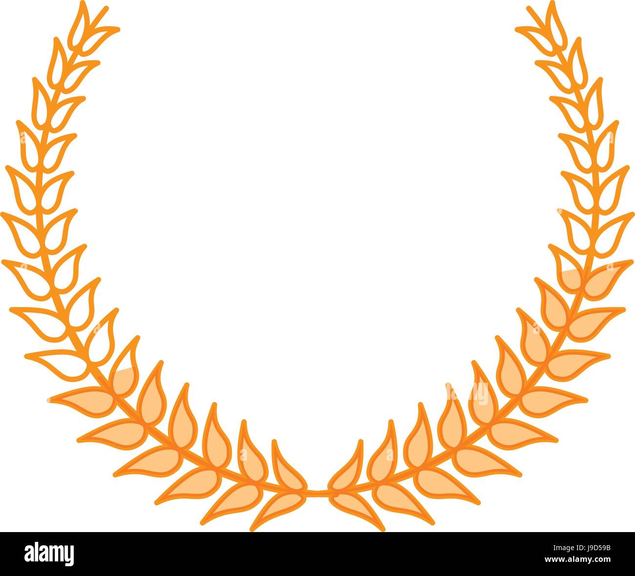 Wreath leaves ornament Stock Vector Image & Art - Alamy