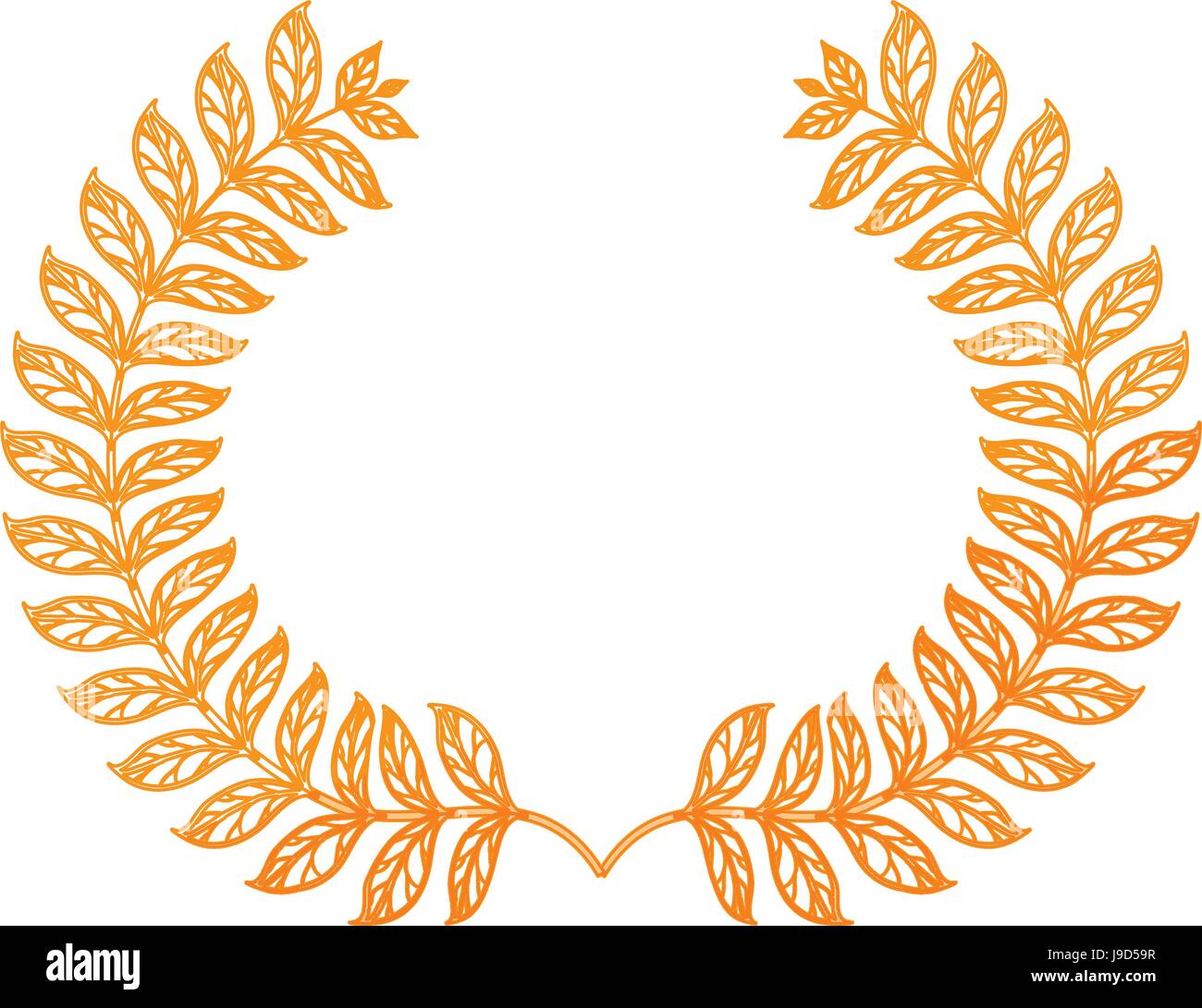 Wreath leaves ornament Stock Vector Image & Art - Alamy