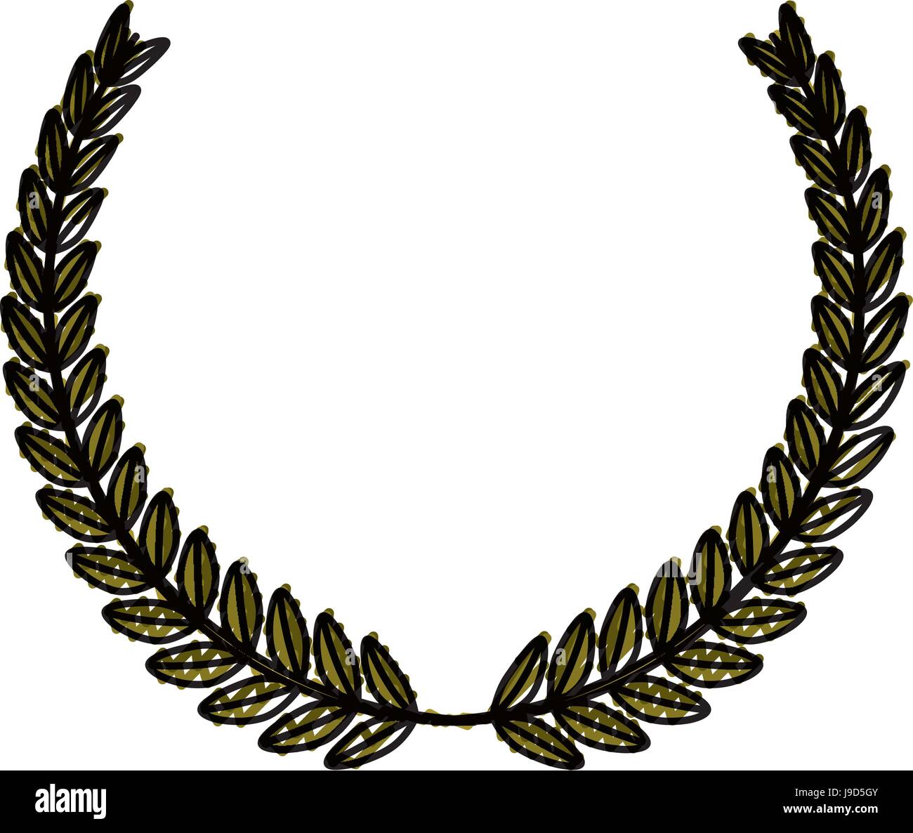 Wreath leaves ornament Stock Vector Image & Art - Alamy