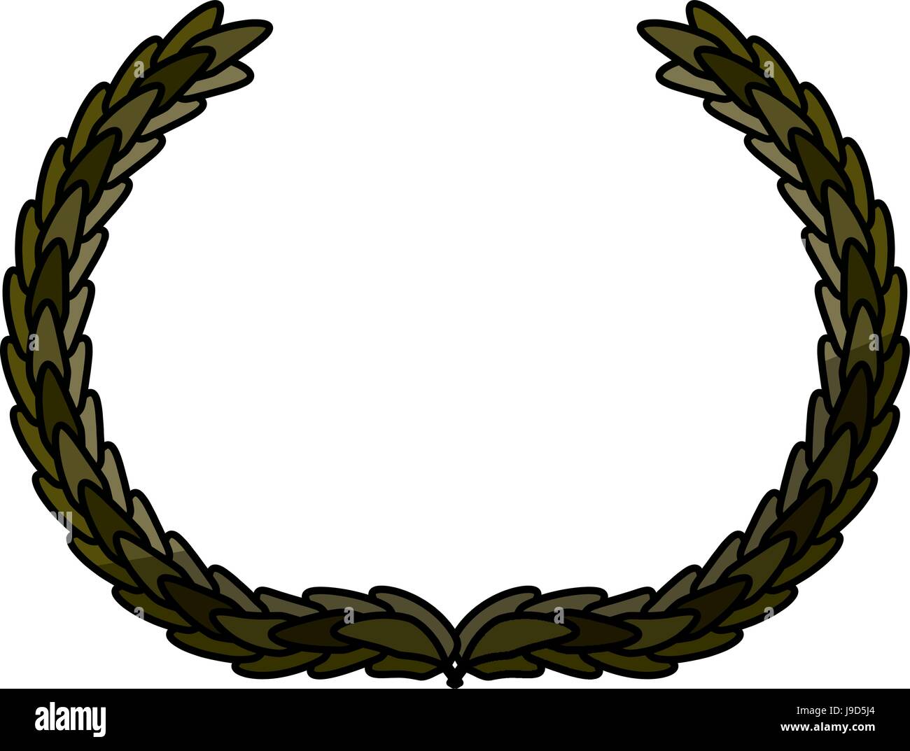 Wreath leaves ornament Stock Vector Image & Art - Alamy
