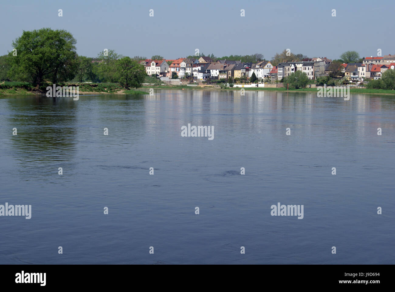 cityscape of coswig on the elbe Stock Photo