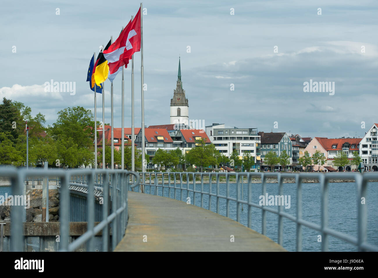 harbor, bavaria, lake constance, harbours, railing, port entrance, salt ...