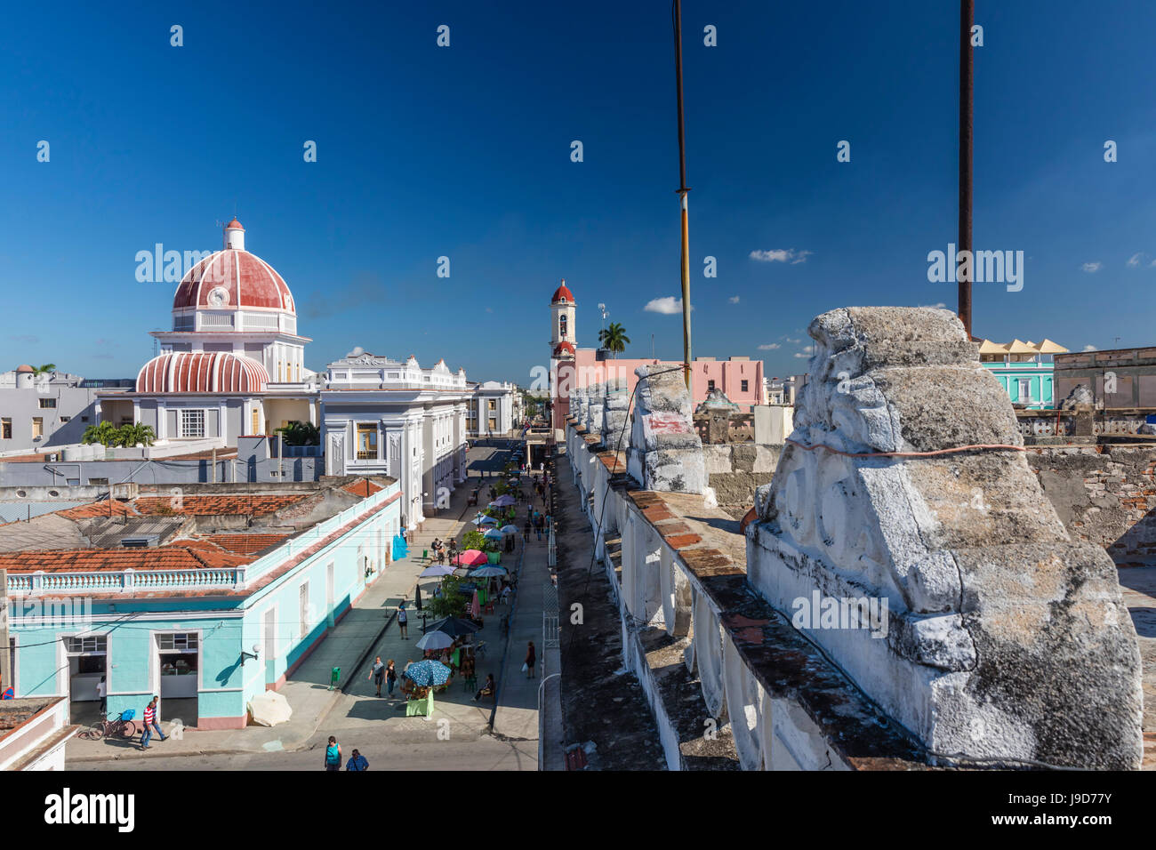 Antiguo Ayuntamiento, home of the provincial government building, UNESCO, Cienfuegos, Cuba, West Indies, Caribbean Stock Photo