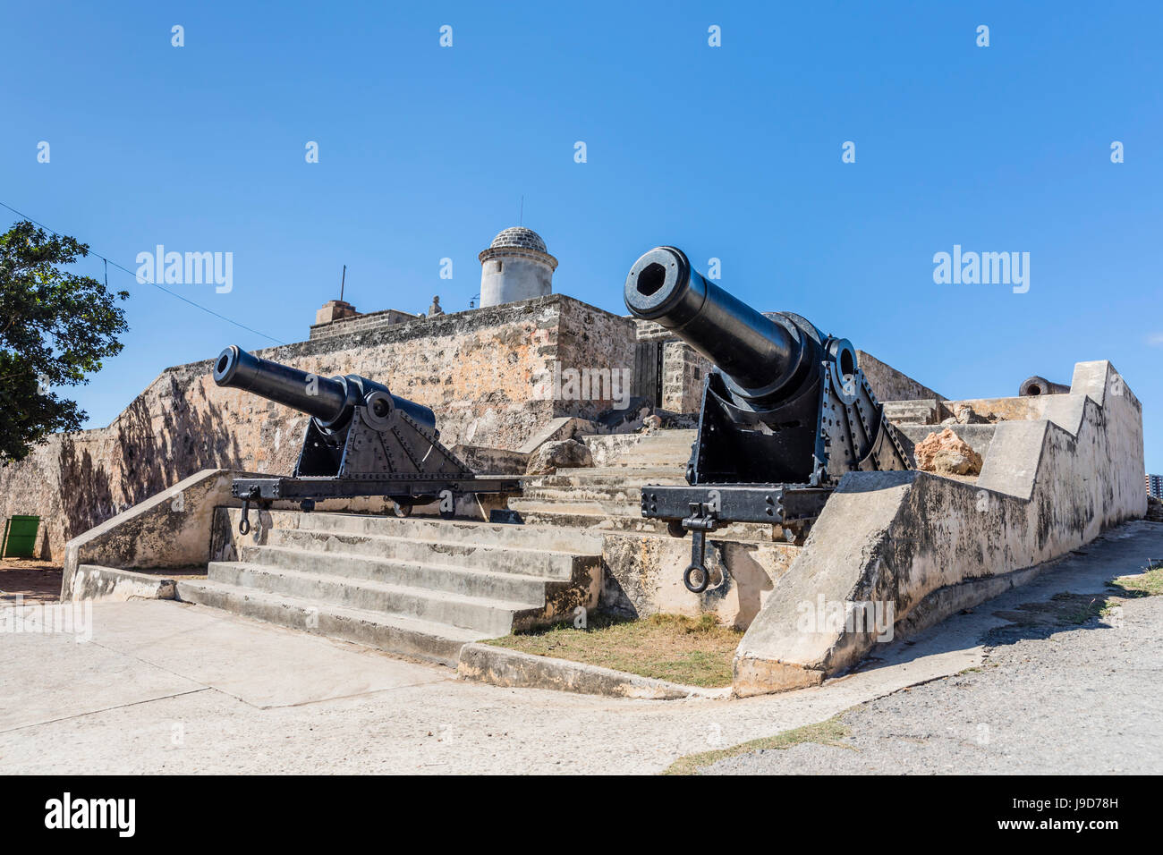 The Castillo de Jagua fort, erected in 1742 by King Philip V of Spain, near Cienfuegos, Cuba, West Indies, Caribbean Stock Photo