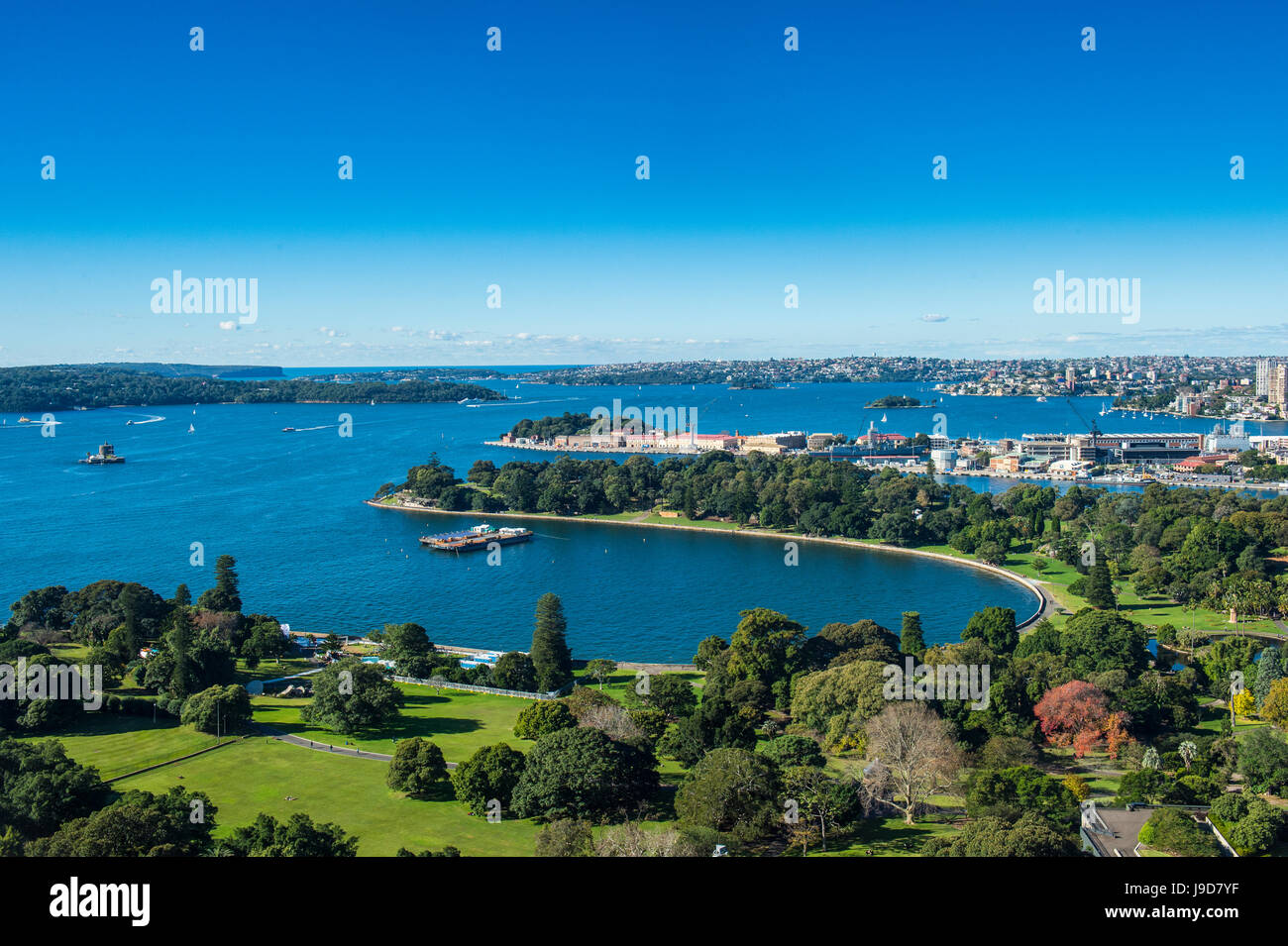 View over Sydney harbour, Sydney, New South Wales, Australia, Pacific Stock Photo