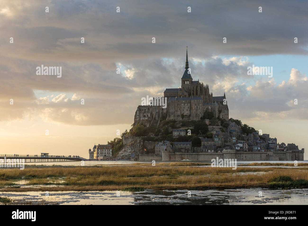 Sunset light, MontSaintMichel, UNESCO World Heritage Site, Normandy