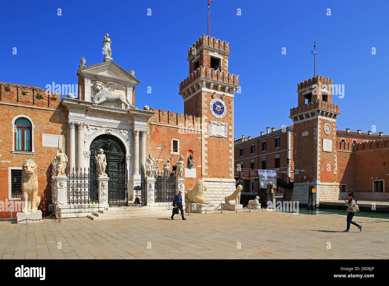 Watergate to the Arsenal of Venice, Venice, UNESCO World Heritage Site, Veneto, Italy, Europe Stock Photo