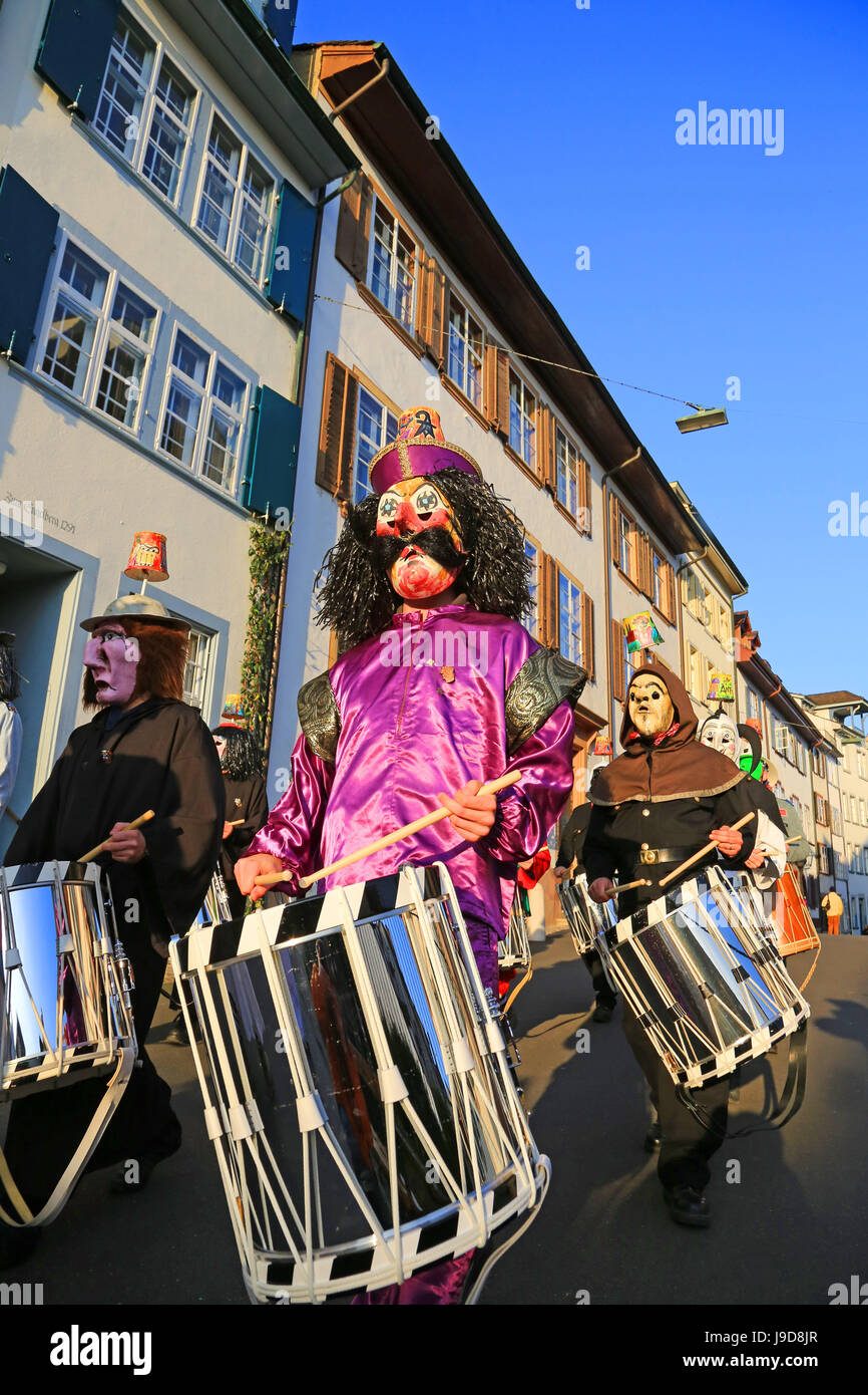 Carnival of Basel (Basler Fasnacht), Basel, Canton of Basel City, Switzerland, Europe Stock Photo