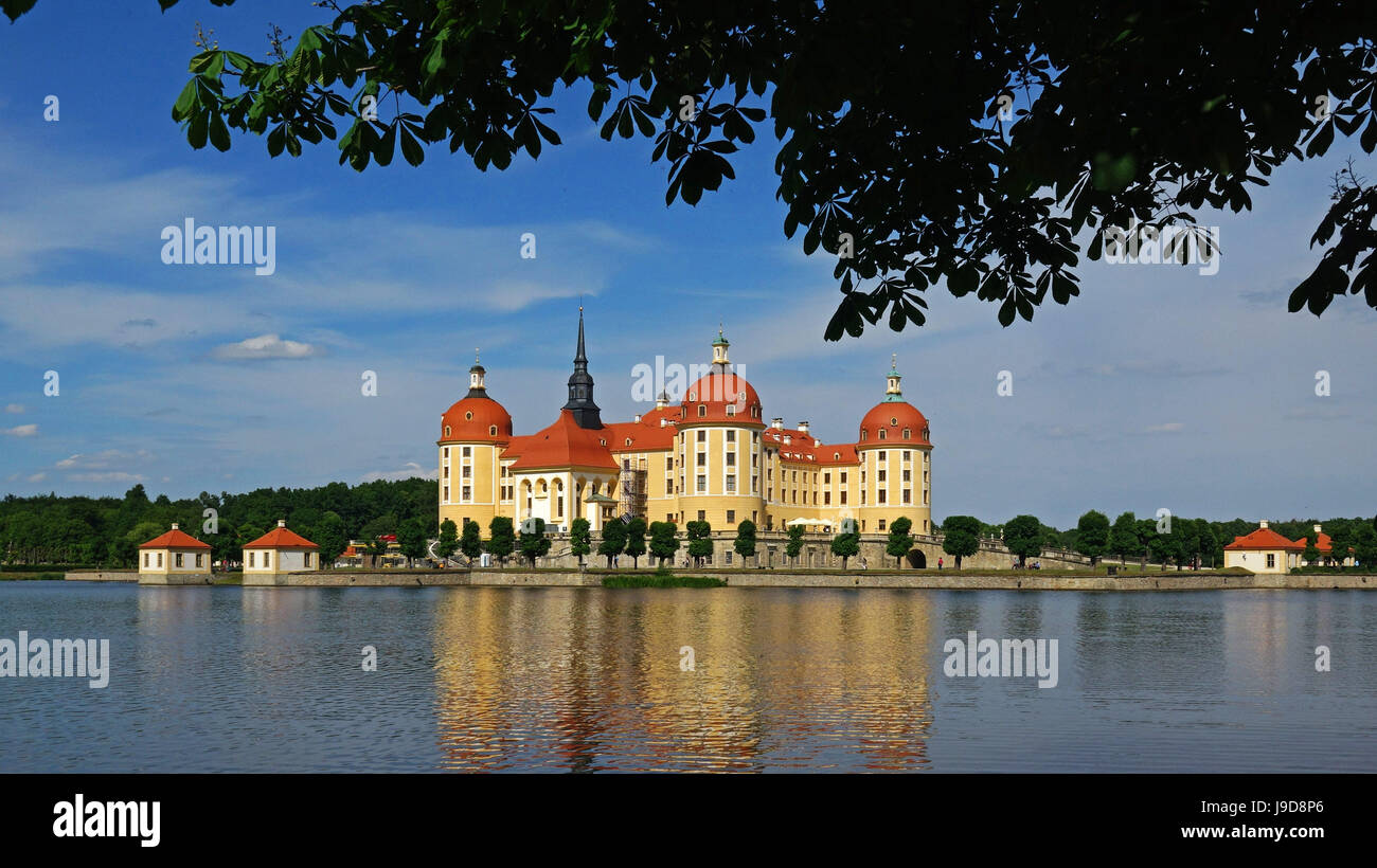 Moritzburg Castle near Dresden, Saxony, Germany, Europe Stock Photo