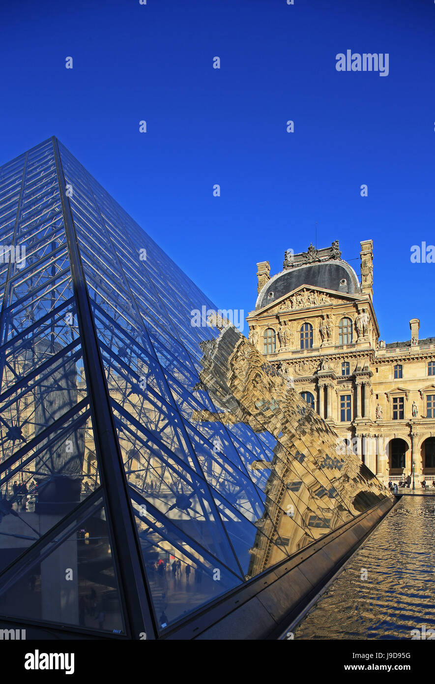 Pyramid of the Louvre, Paris, France, Europe Stock Photo