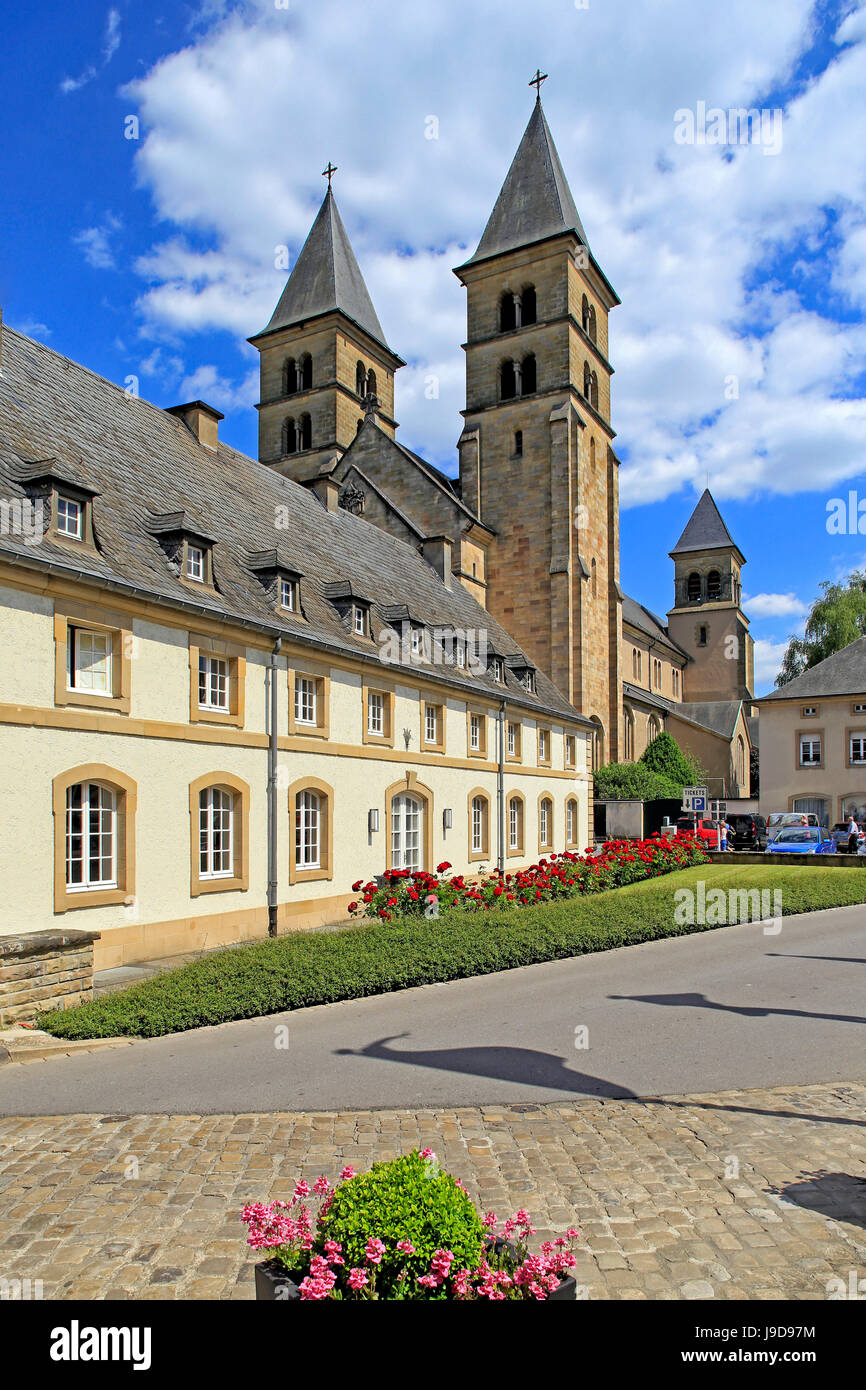 Benedictine Abbey of Echternach, Grevenmacher, Grand Duchy of Luxembourg, Europe Stock Photo