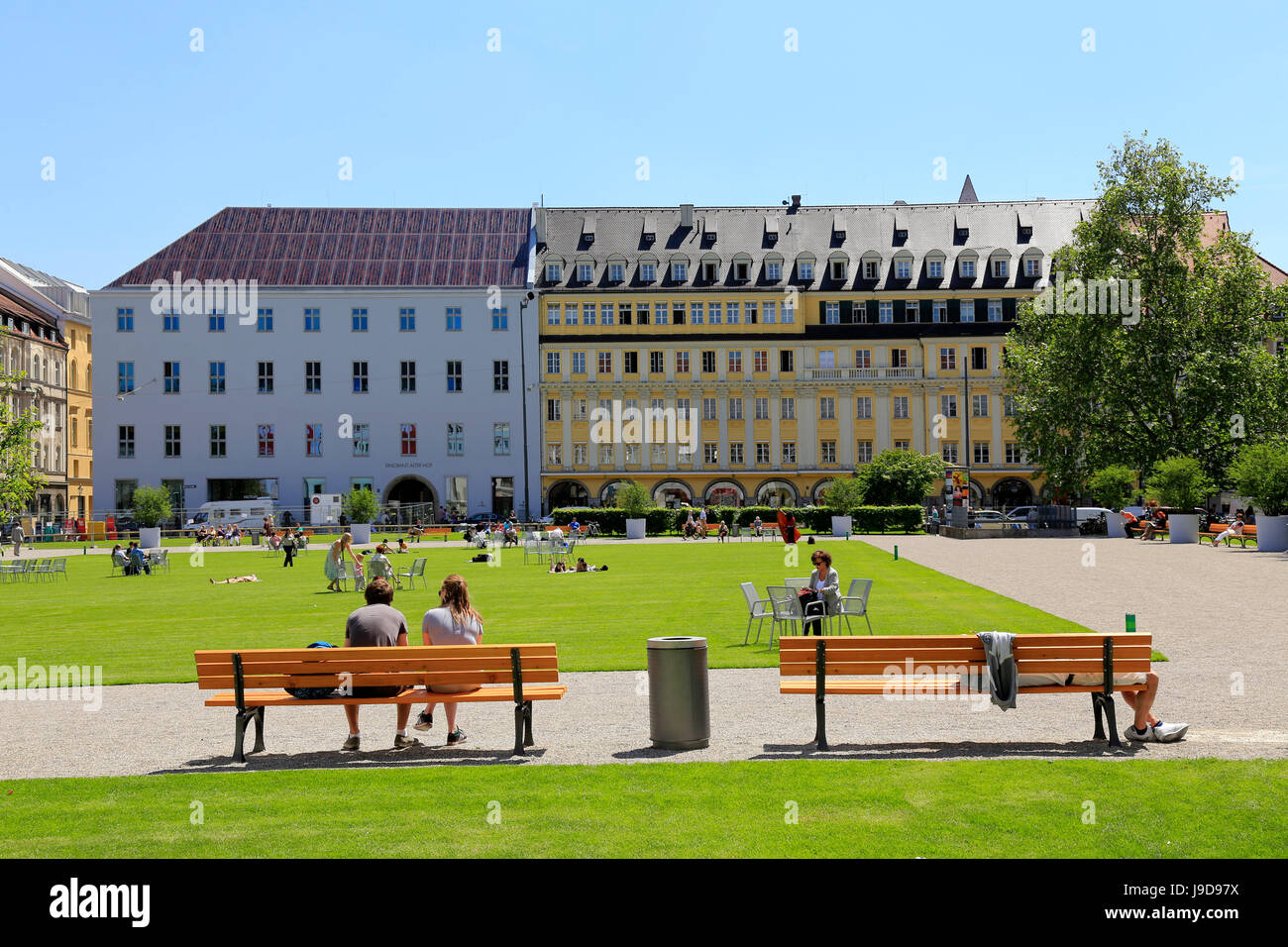Marienhof Square, Munich, Upper Bavaria, Bavaria, Germany, Europe Stock Photo