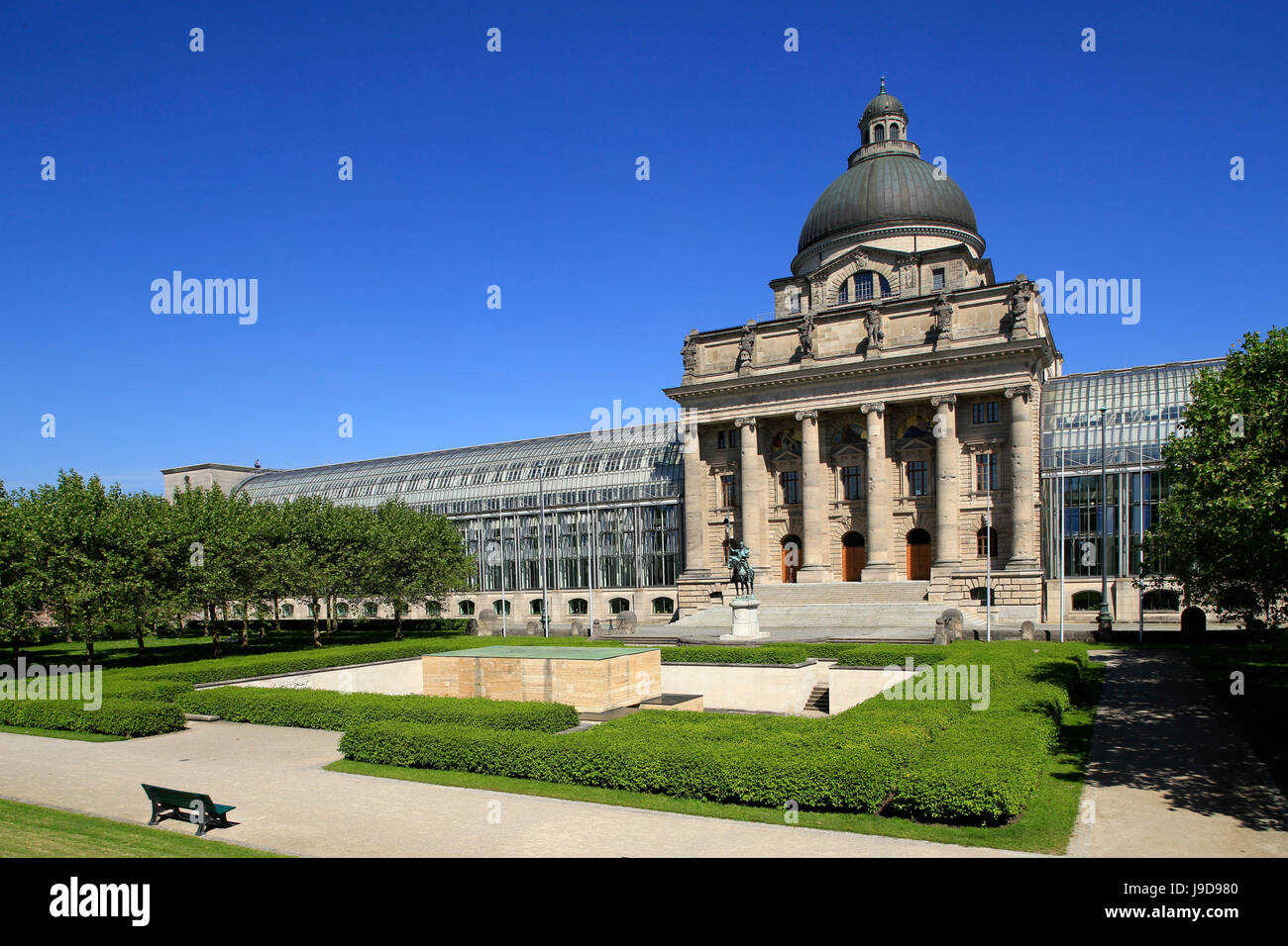 Staatskanzlei and Hofgarten, Munich, Upper Bavaria, Bavaria, Germany, Europe Stock Photo