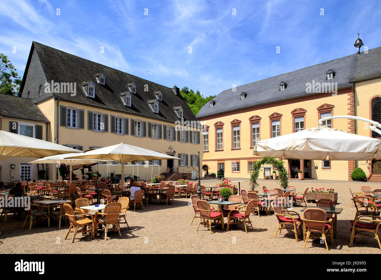 Machern Monastery near Zeltingen, Moselle Valley, Rhineland-Palatinate, Germany, Europe Stock Photo