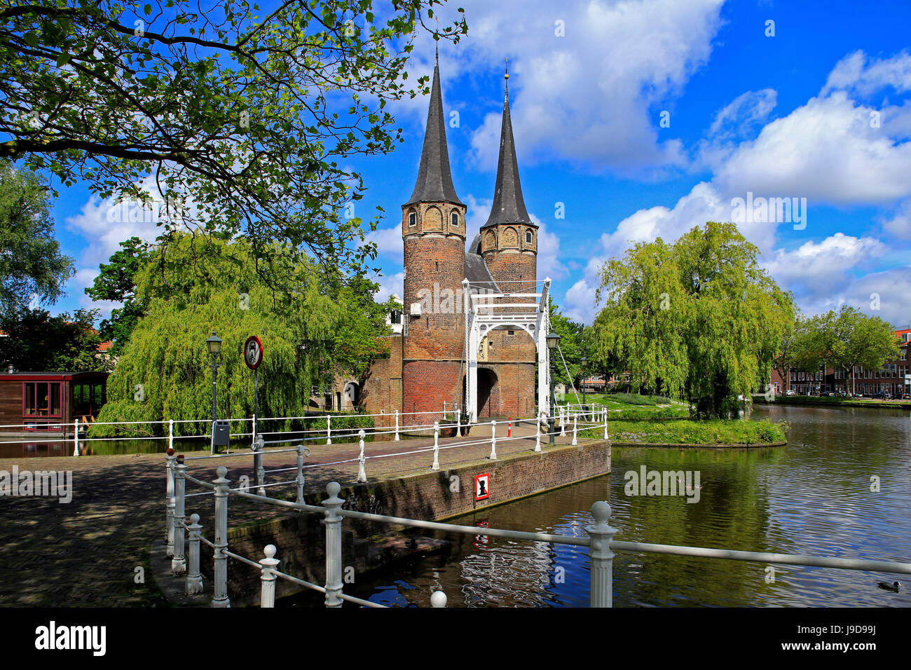 Oostpoort City Gate, Delft, South Holland, Netherlands, Europe Stock Photo
