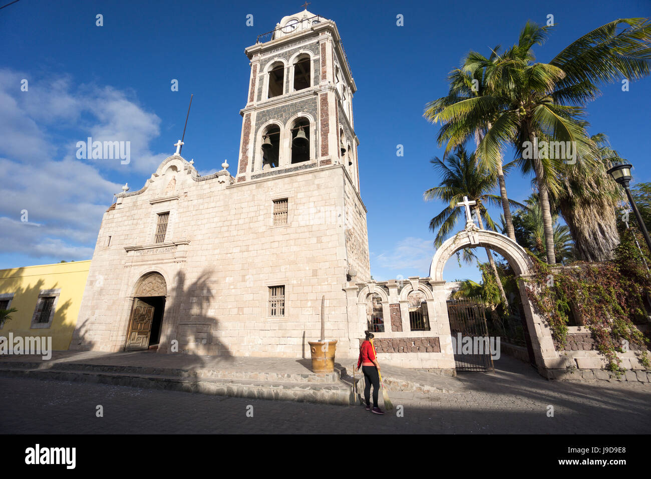 Church la Signora de Loreto 1697, the first Jesuit mission in Baja California, San Loreto, Baja California, Mexico Stock Photo