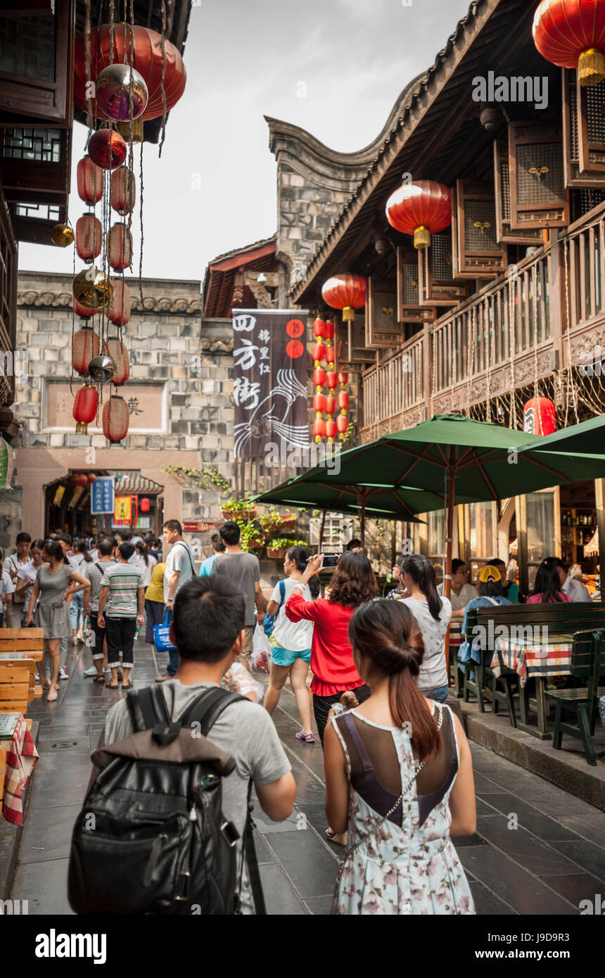 Jinli Ancient Street, Chengdu, Sichuan Province, China, Asia Stock Photo