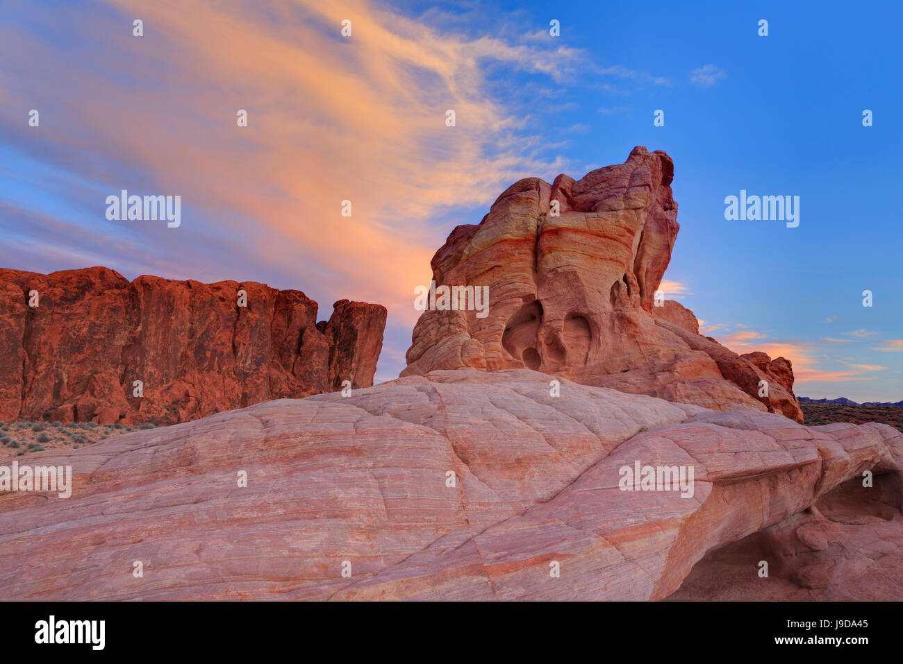 White Dome Road, Valley of Fire State Park, Overton, Nevada, USA, North America Stock Photo