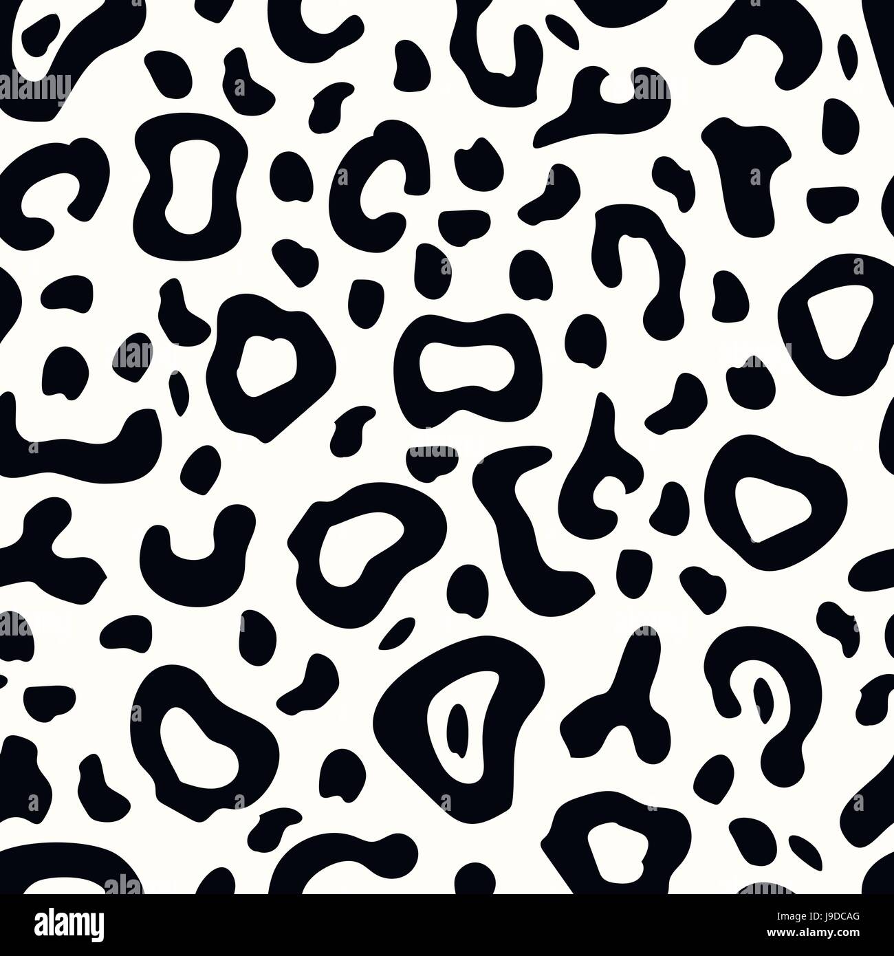 Bright cartoon snow leopard skin seamless pattern Stock Vector