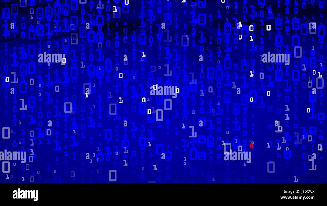 Binary Background. Running Numbers. Abstract Background. Vector Illustration Stock Vector