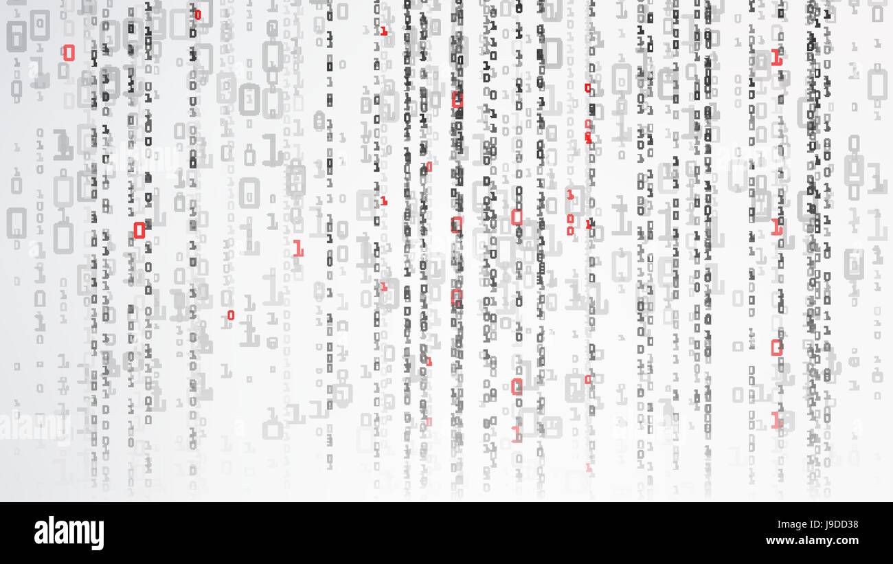 Binary Cyberspace Background. Coding Or Hacker Concept. Matrix Style. Vector Illustration Stock Vector