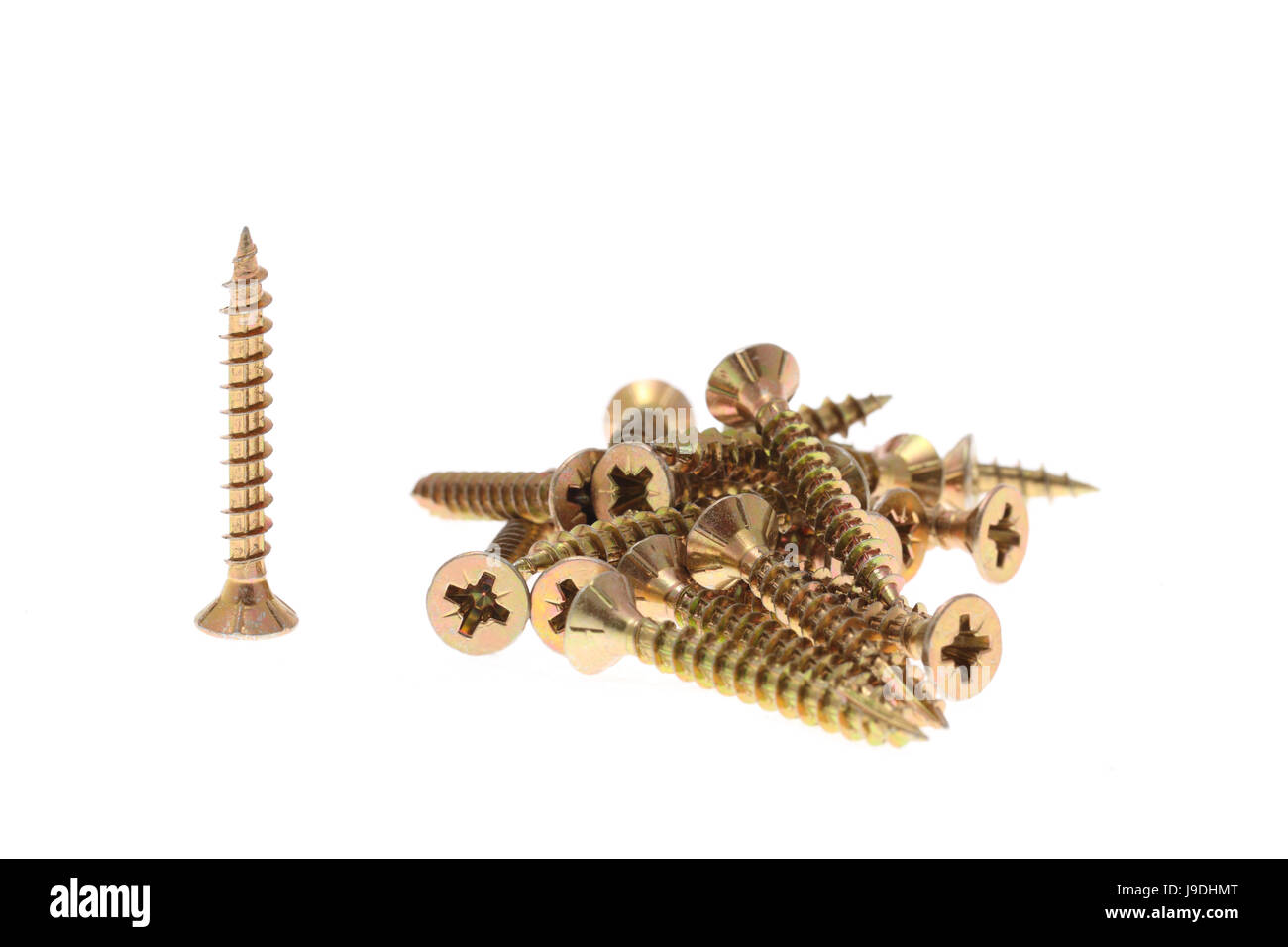 tool, screw, details, drill, gold, construction, equipment, cruciform ...