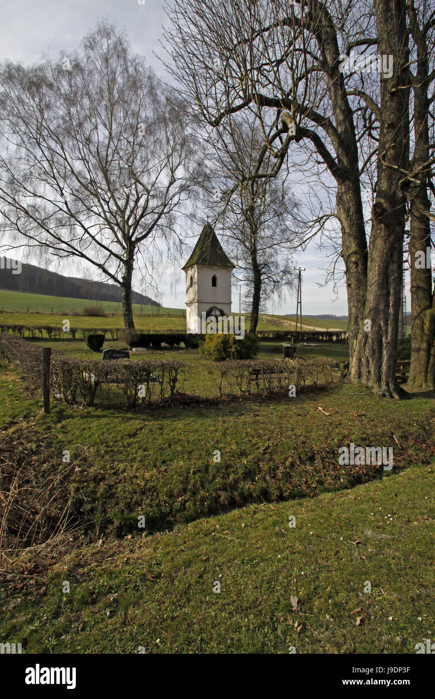belfry in the cemetery deitlevsen Stock Photo
