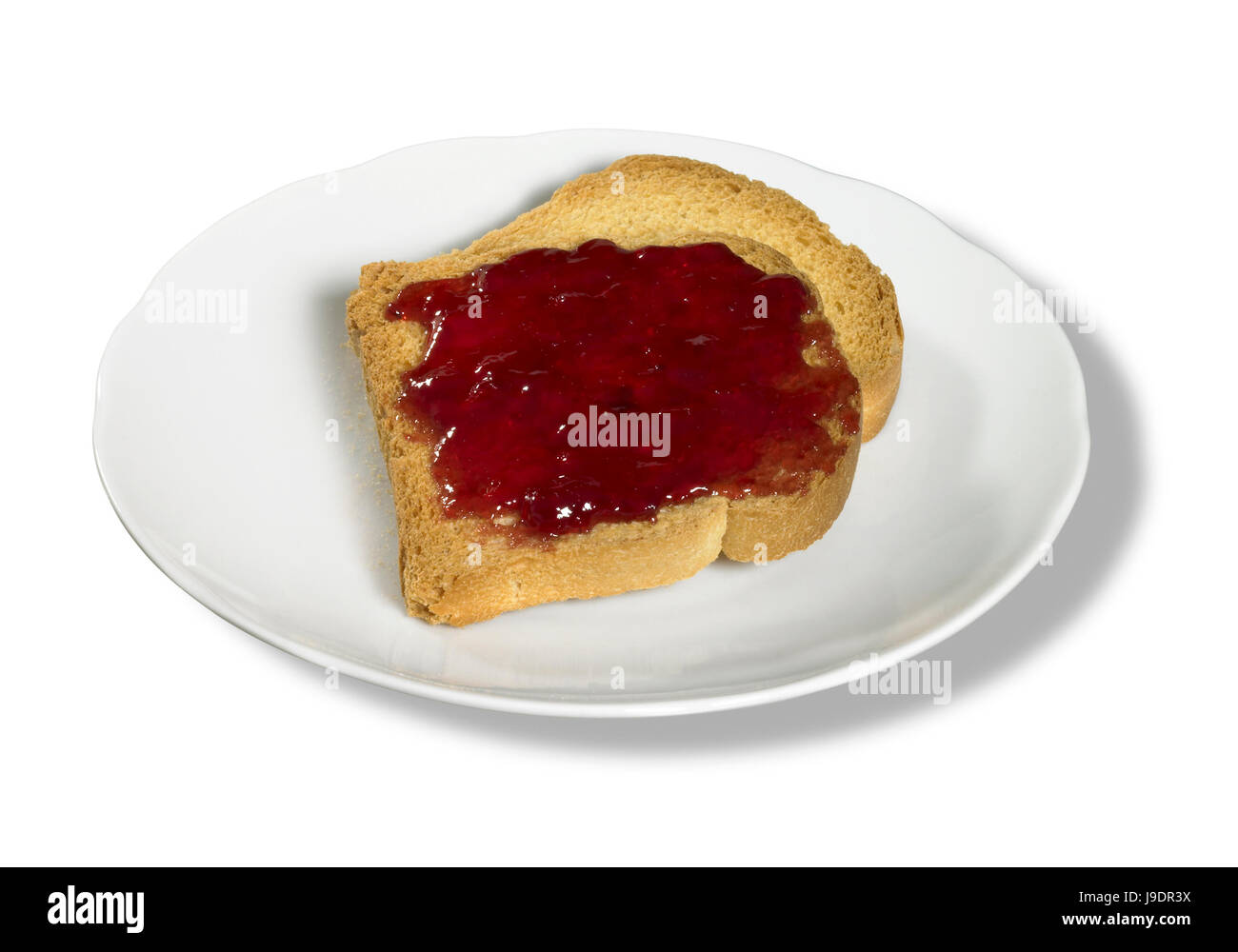 bread, sweetly, plate, jam, toast, biscuit, food, aliment, bread, sweets, Stock Photo