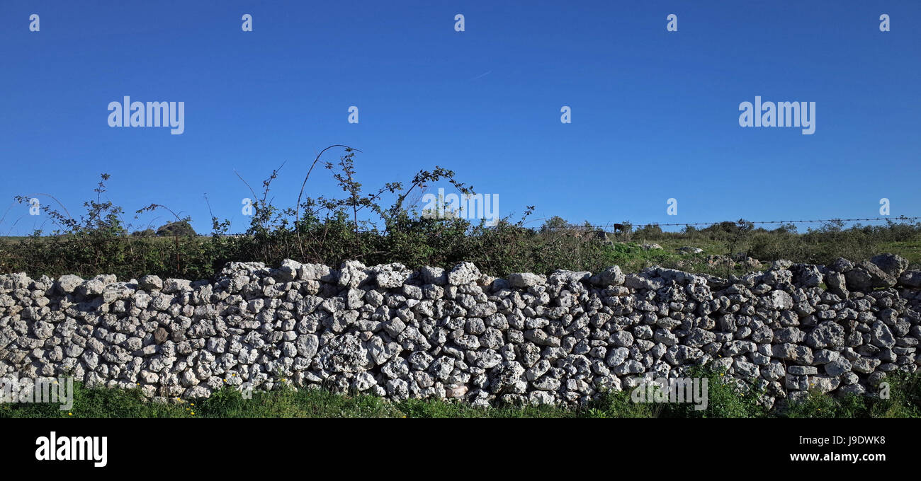 Sassari, Sardinia. Traditional drywall Stock Photo