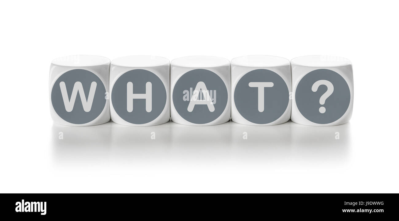 Letter Dice On A White Background What Stock Photo Alamy