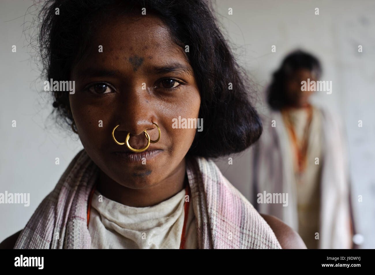 Girls from the Dongriya Kondh tribe ( India) Stock Photo