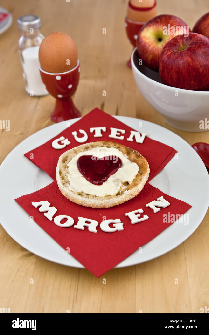 plate, orange juice, juice, jam, toast, love, in love, fell in love