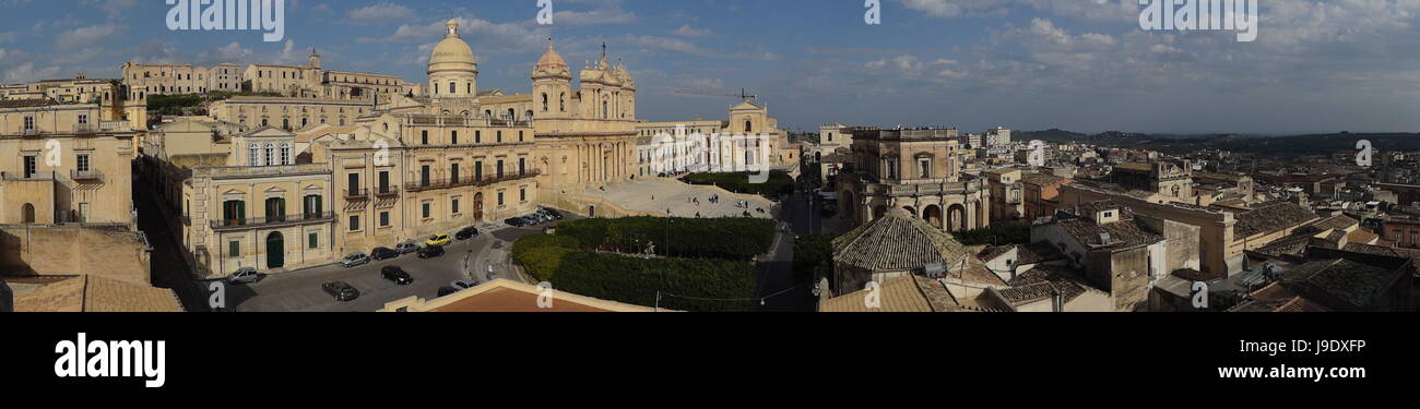 baroque, sight, view, outlook, perspective, vista, panorama, lookout, sicily, Stock Photo