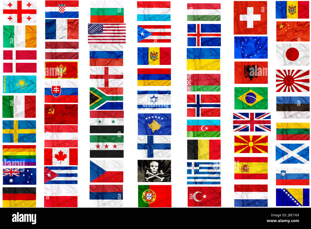 Flags of world contries Stock Photo
