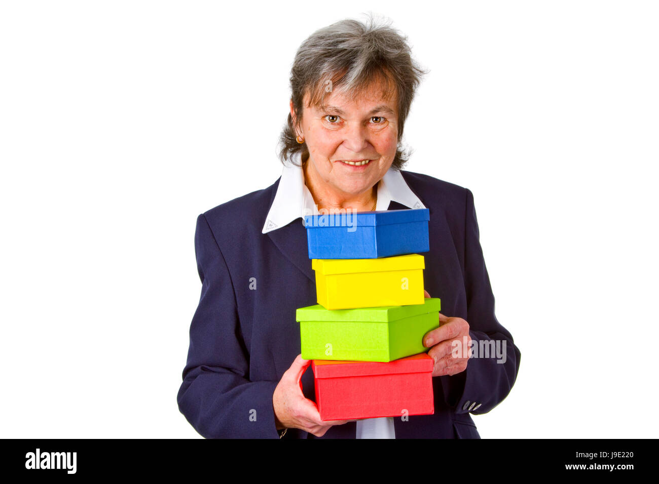 woman, gift, seniort, pensioner, old age pensioner, retiree, retired person, Stock Photo