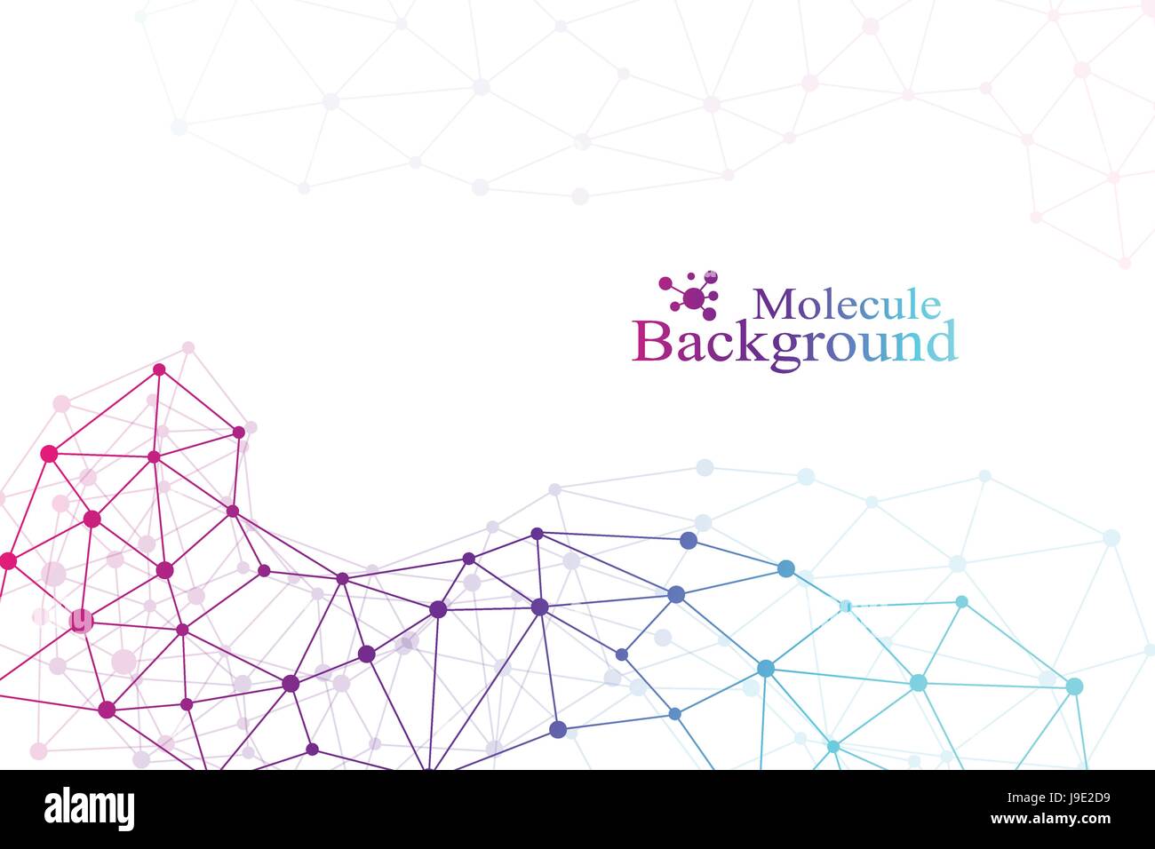 Colorful graphic background molecule and communication. Connection line ...