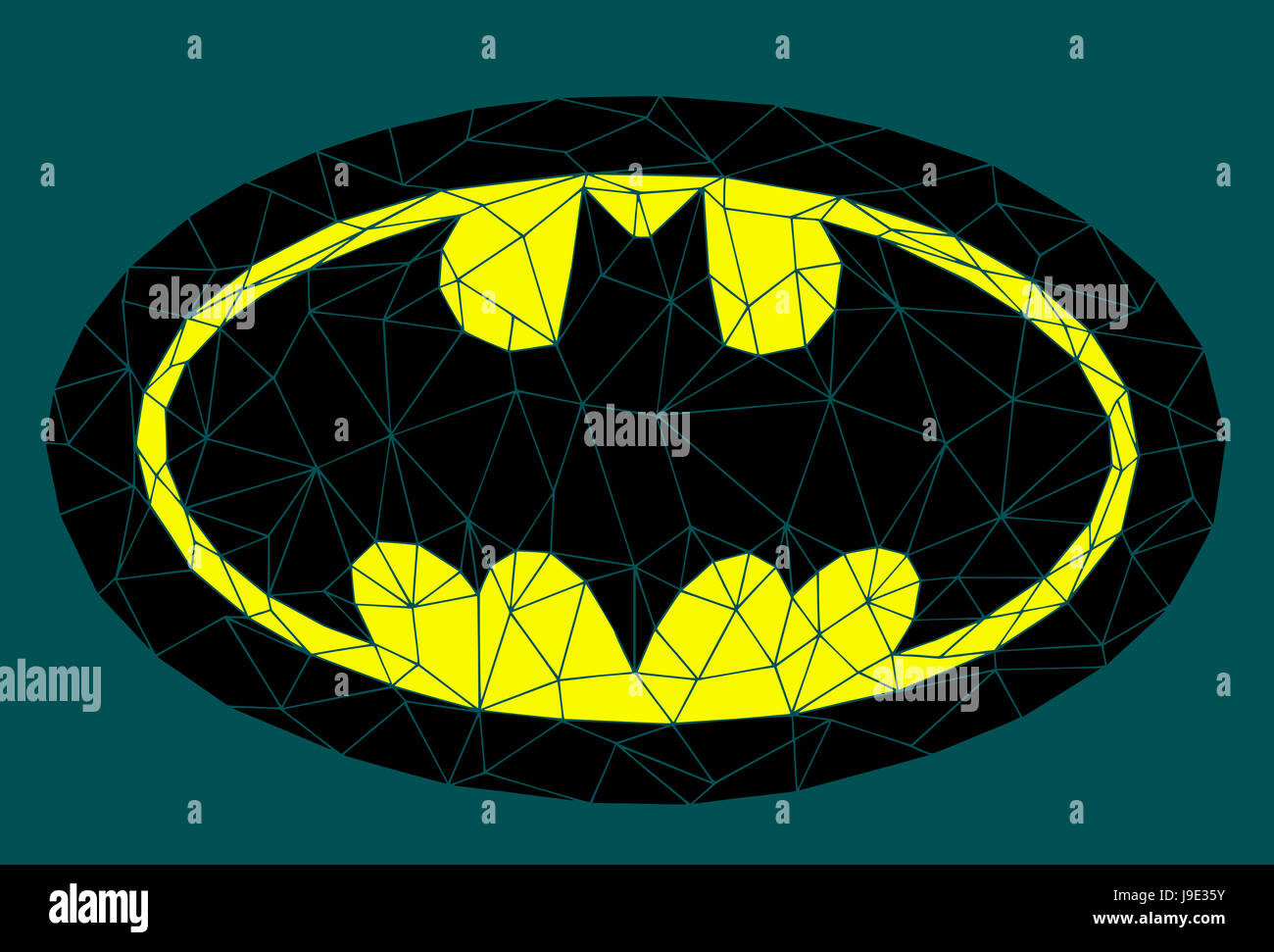 Batman logo geo Stock Photo