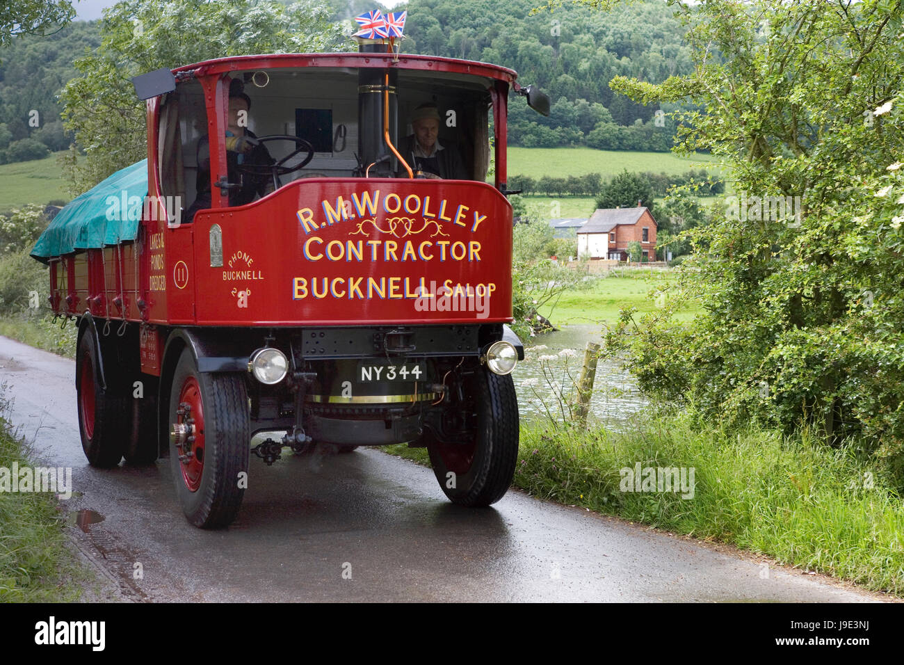 1921 6-ton Standard Sentinel Model A No 3976 steam lorry, Stokesay, Shropshire Stock Photo