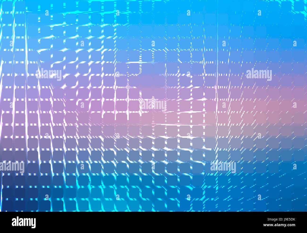 Blue shades pink glowing spiral mosaic rounded corners square tiles